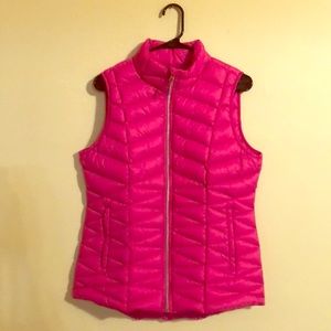 Tangerine Hot Pink Puffer Vest sz L